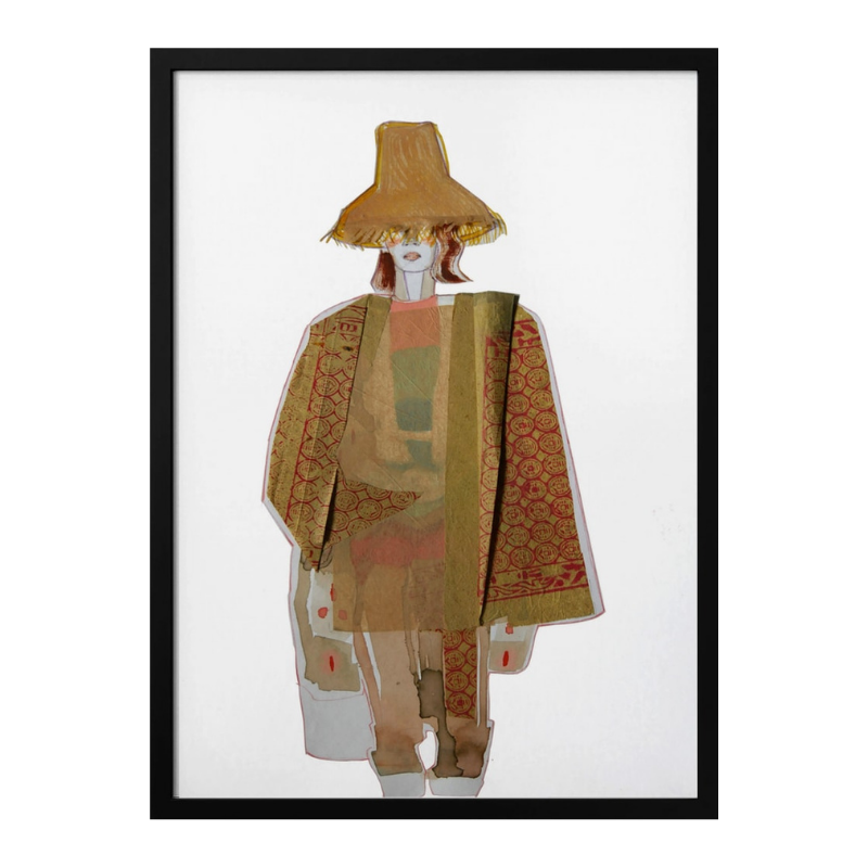 Cuadro "Stylish Figure Straw Hat"