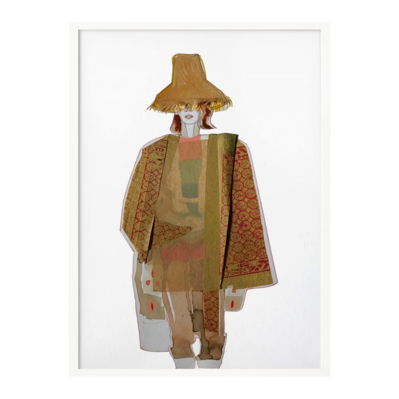 Cuadro "Stylish Figure Straw Hat"
