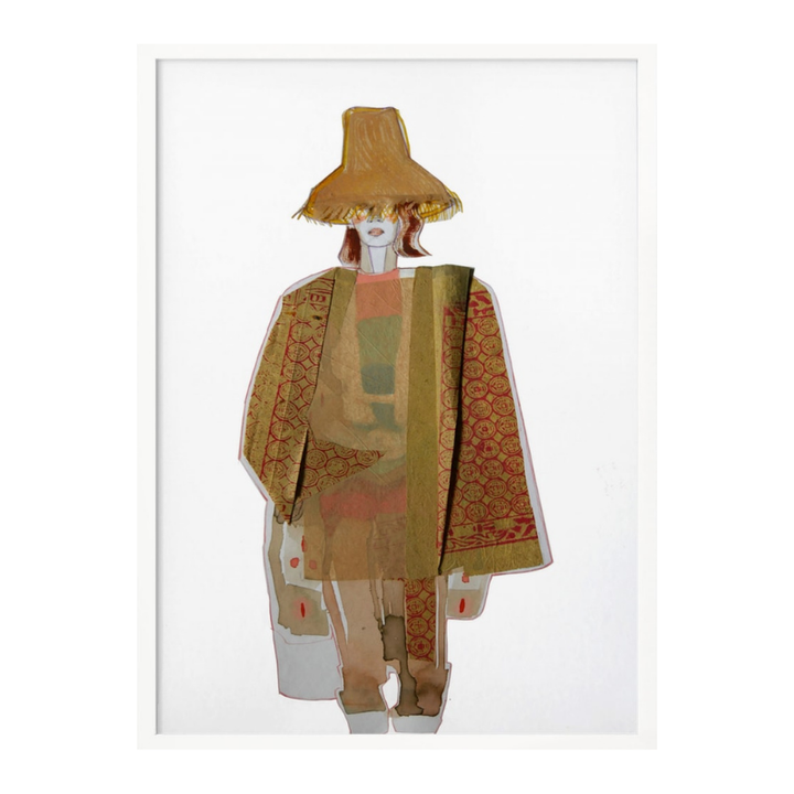 Cuadro "Stylish Figure Straw Hat"