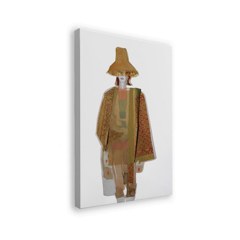 Cuadro "Stylish Figure Straw Hat"