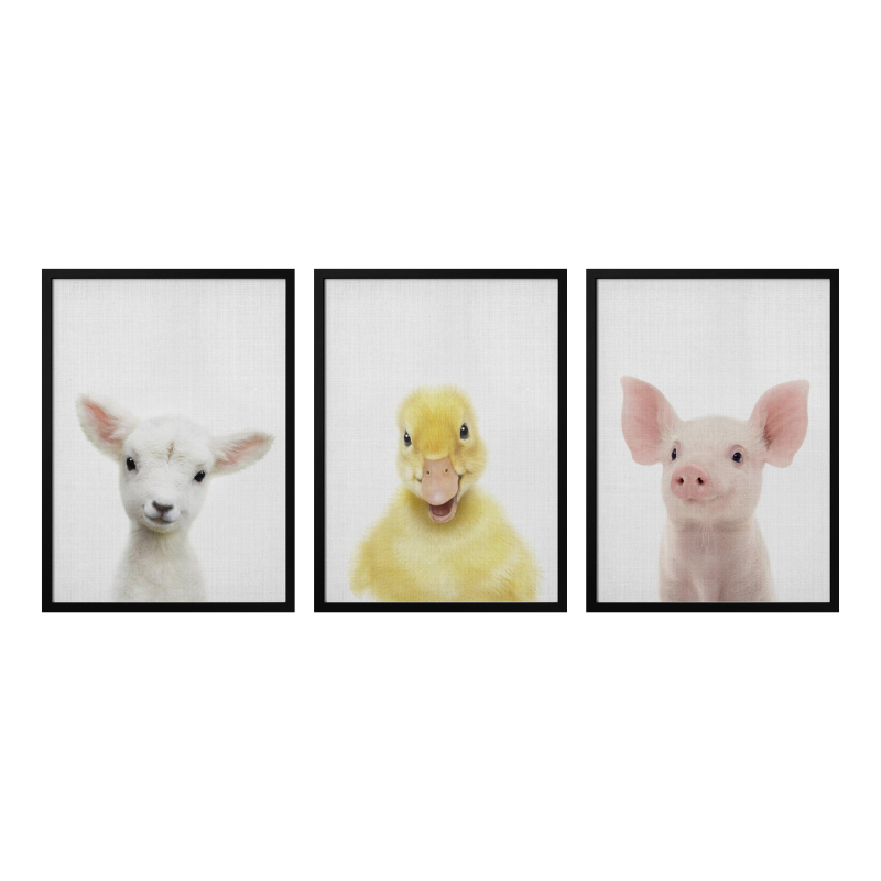 Set de cuadros "Farmyard Cuties"