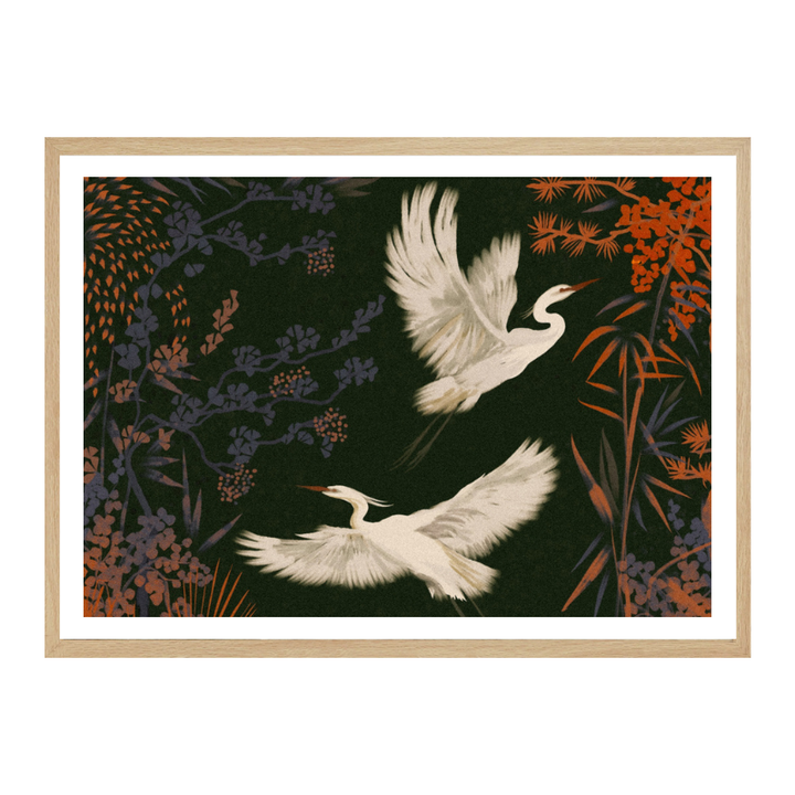 Cuadro "Elegant Egrets Flight"