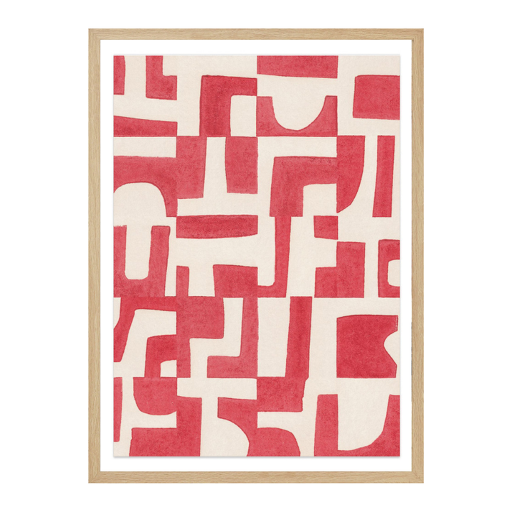 Red Puzzle Art Print