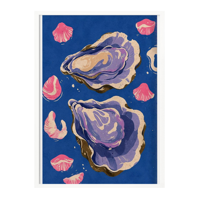 Oceanic Life - Oysters Art Print