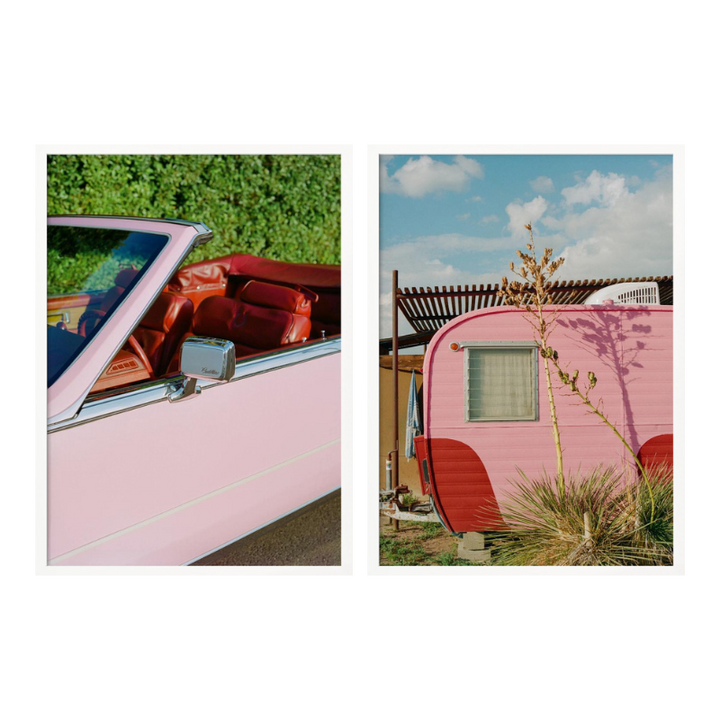 Set de cuadros "Pink Road Trip"