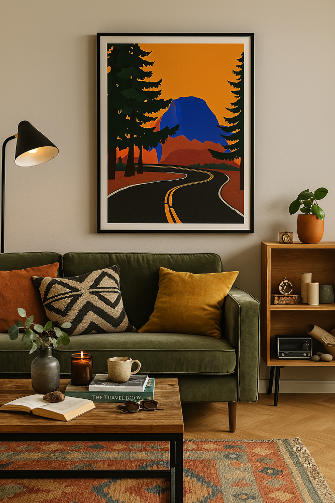 Cuadro "Clacier Road With Half Dome"