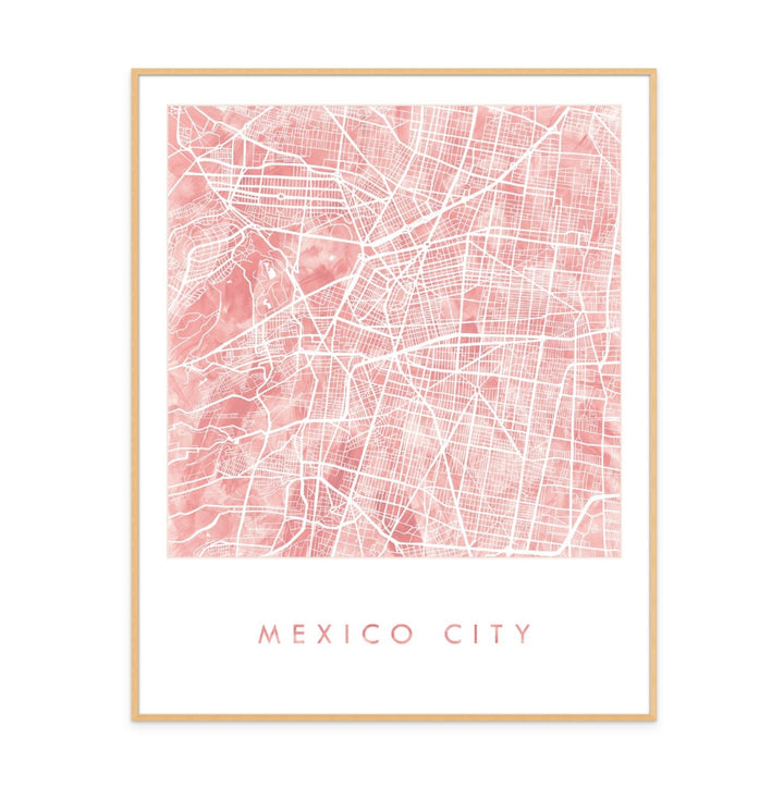 Mexico Pink Watercolor Art Print