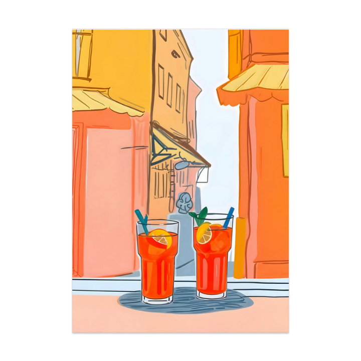 Two Aperols Please! Art Print