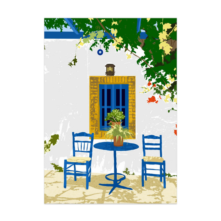 Greek Vacay for Two Art Print