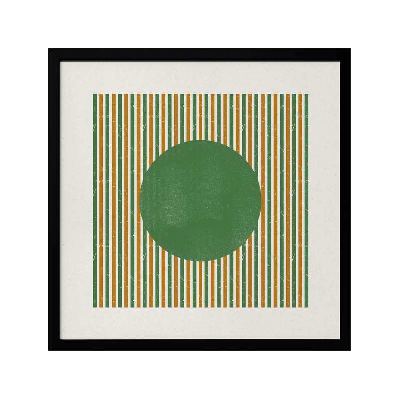 Cuadro "Green Circle Stripes"