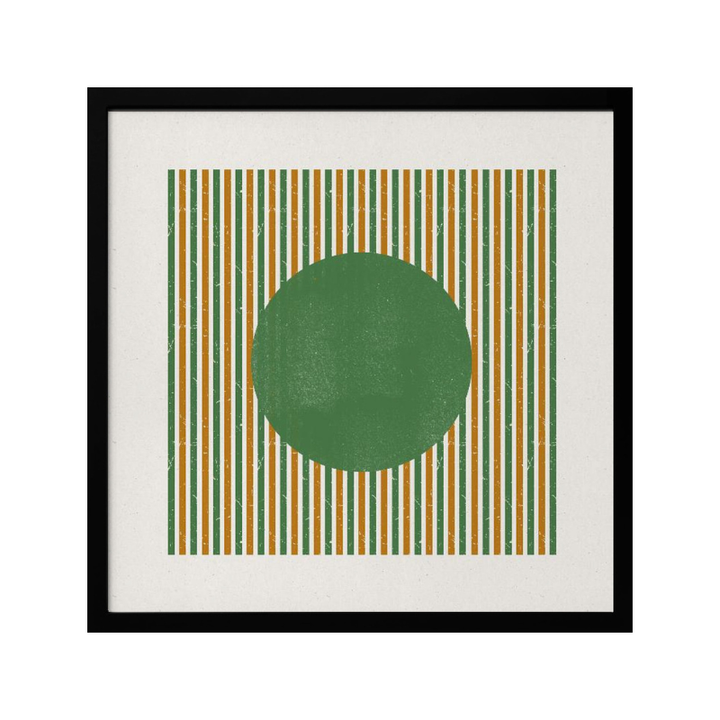 Cuadro "Green Circle Stripes"