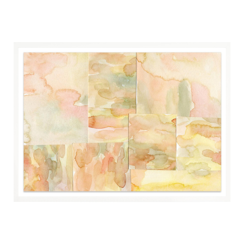 Watercolor abstract composition horizontal 4 Art Print