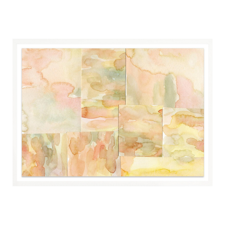 Watercolor abstract composition horizontal 4 Art Print