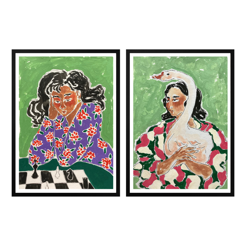 Set de cuadros "Green Thoughts"