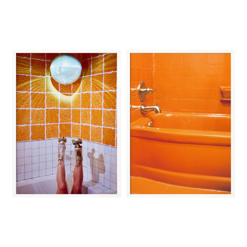 Set de cuadros "Retro Bathroom Groove"