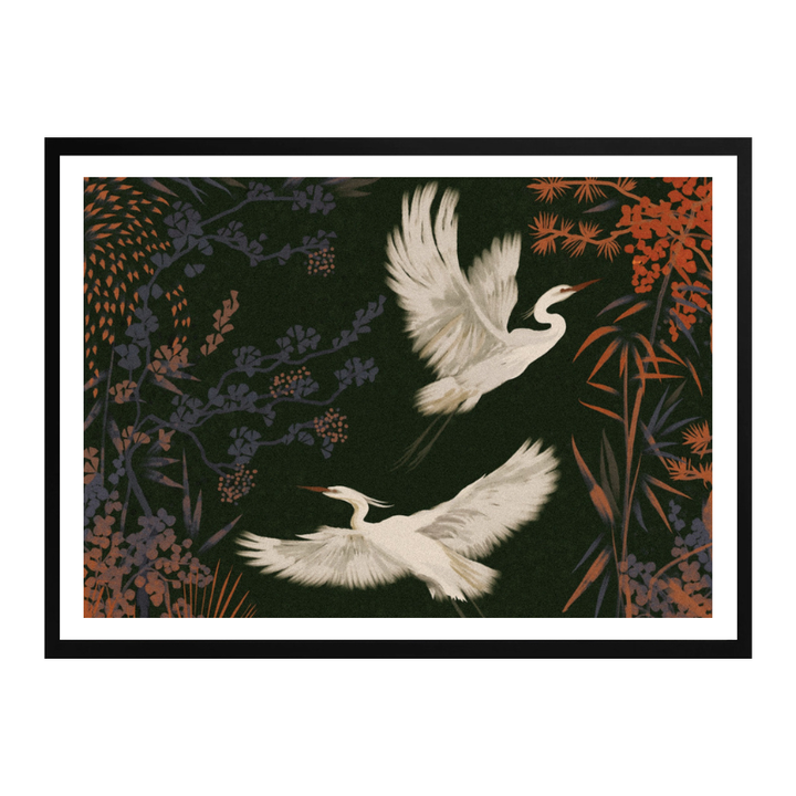 Cuadro "Elegant Egrets Flight"