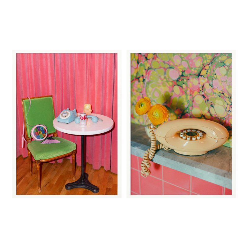 Set de cuadros "Retro Call Vibes"