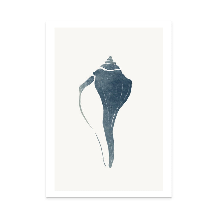 Blue Seashell I Art Print