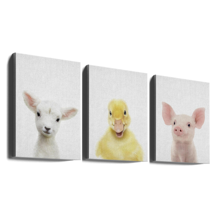 Set de cuadros "Farmyard Cuties"