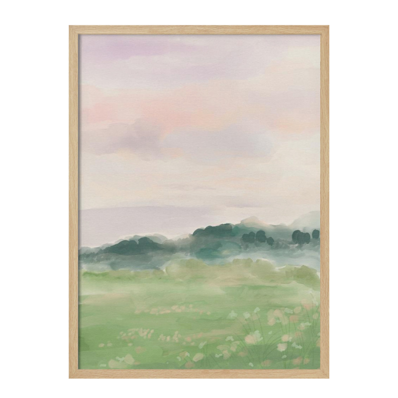 Cuadro "Misty Morning Fields"