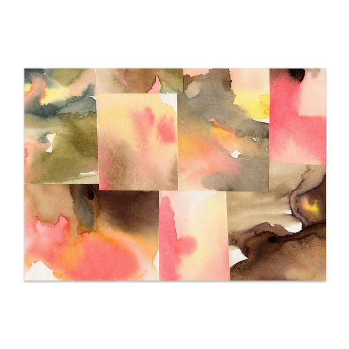 Watercolor abstract composition horizontal 5 Art Print