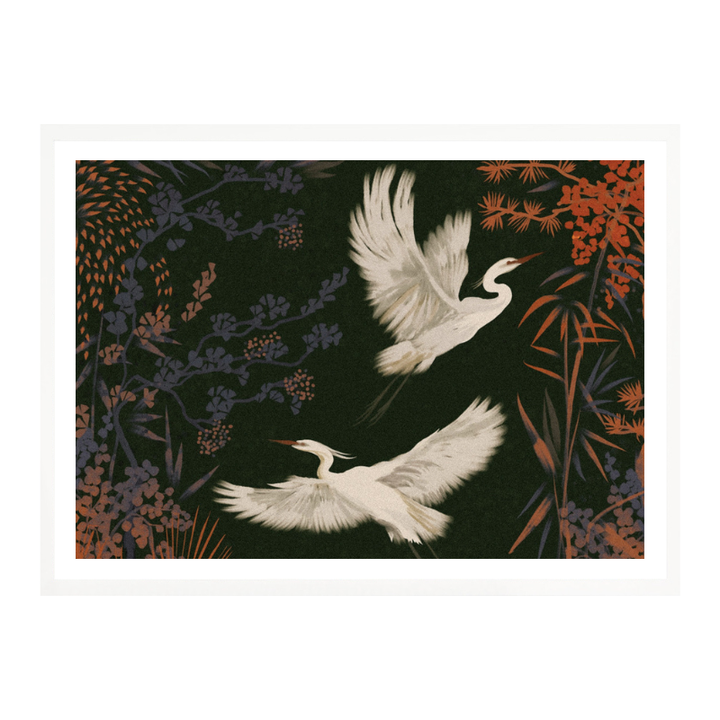 Cuadro "Elegant Egrets Flight"