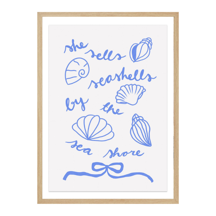 She sells seashells by the seashore Art Print