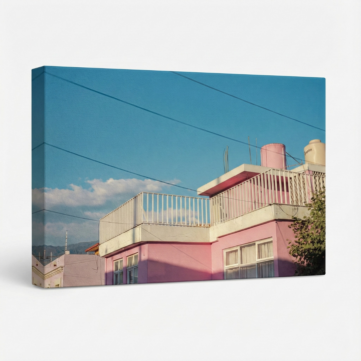 Cuadro "Celeste y rosa"