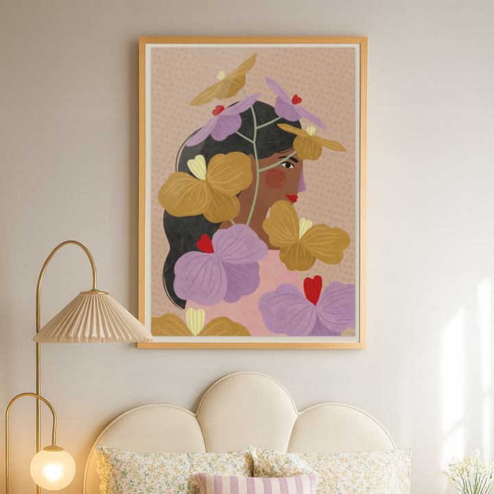 Cuadro "Hidden Behind Purple Flowers"