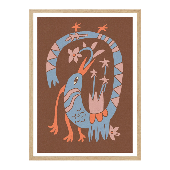 Cuadro "Whimsical Folk Bird"