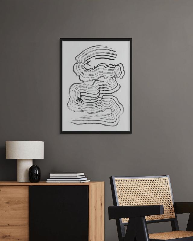 Painterly Abstract Lines Art Print