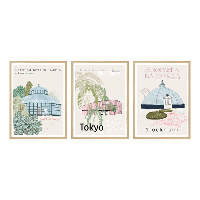 Set de cuadros "Gardens of the World"