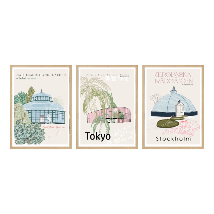 Set de cuadros "Gardens of the World"