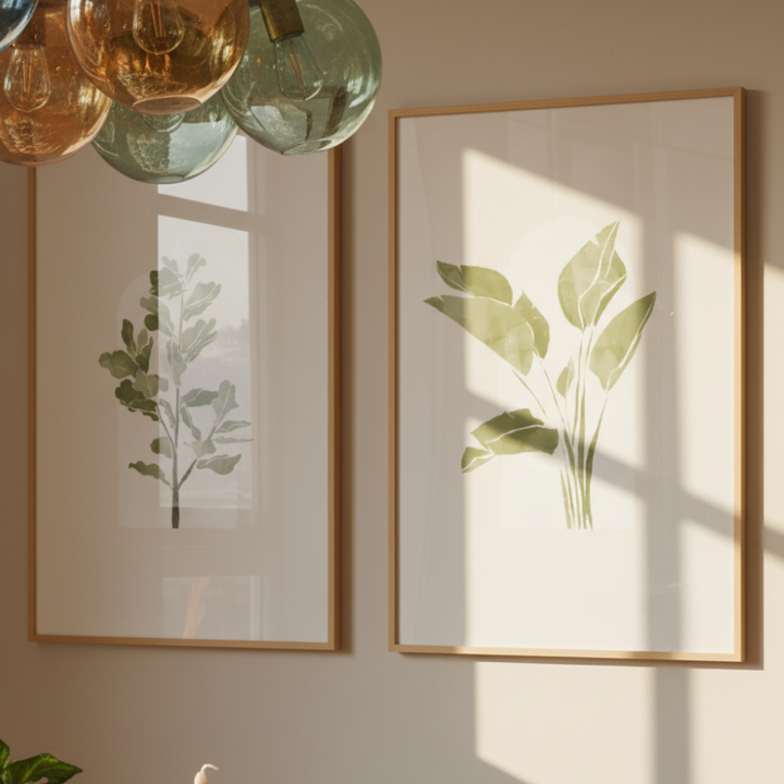 Set de cuadros "Tropical Window"