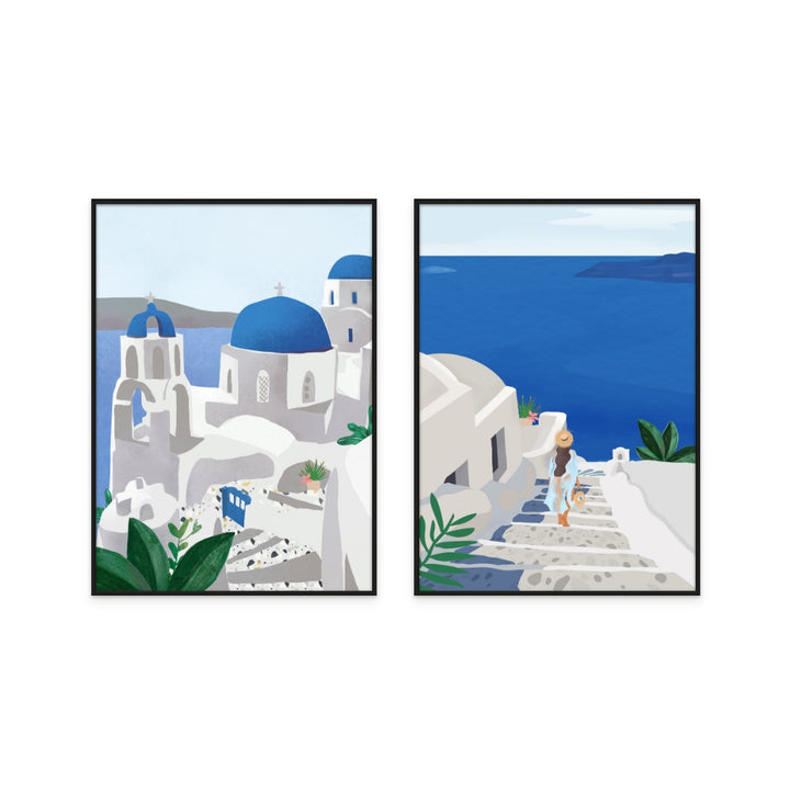 Set "Santorini Serenity"  Art Prints