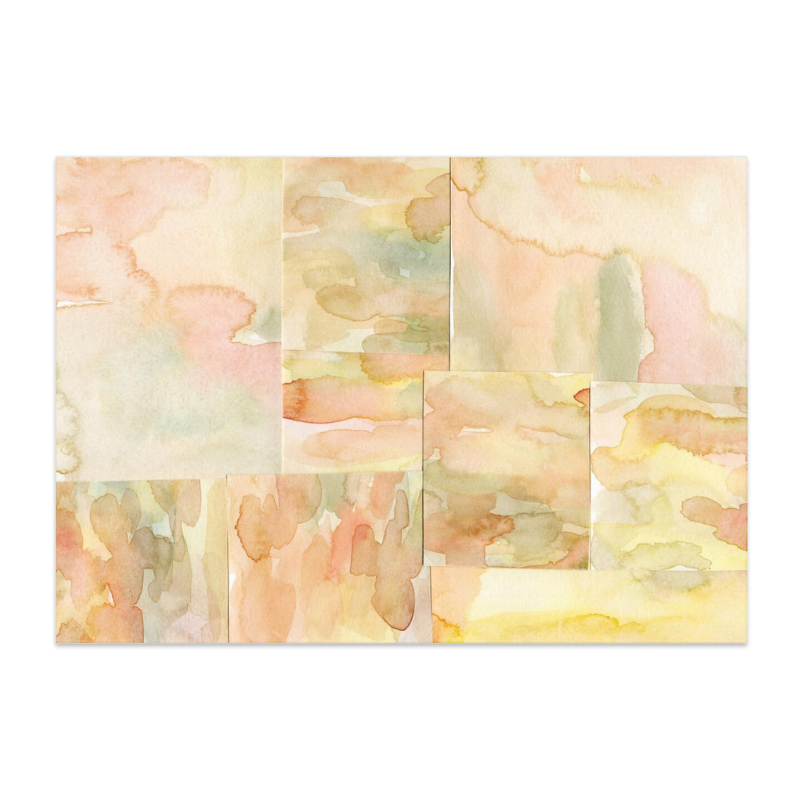 Watercolor abstract composition horizontal 4 Art Print