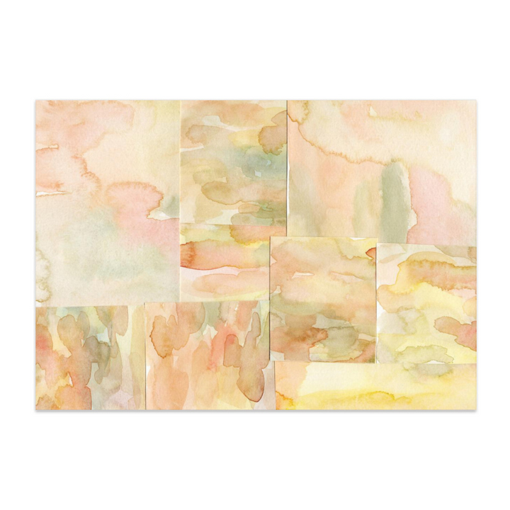 Watercolor abstract composition horizontal 4 Art Print