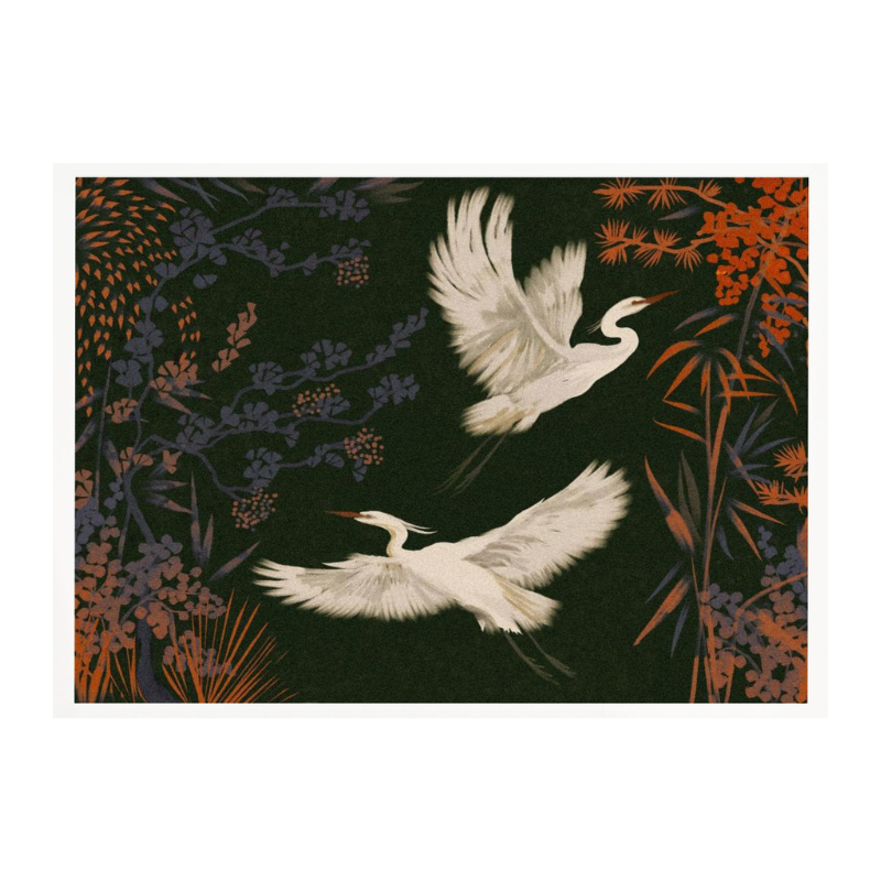 Cuadro "Elegant Egrets Flight"