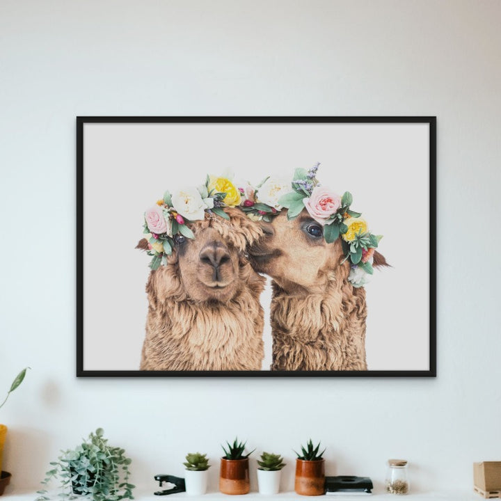 Boho Alpacas Art Print