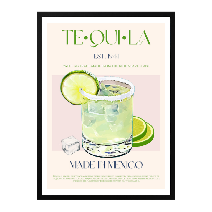 Cuadro "Tequila Drink With Lime And Ice"