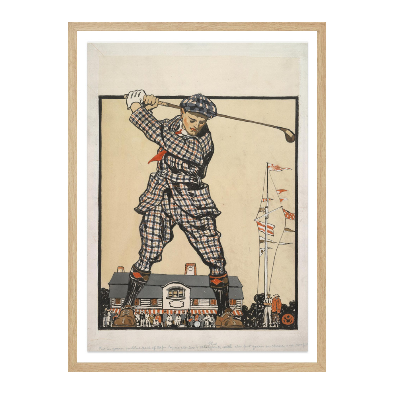 Man Swinging Golf Club Art Print