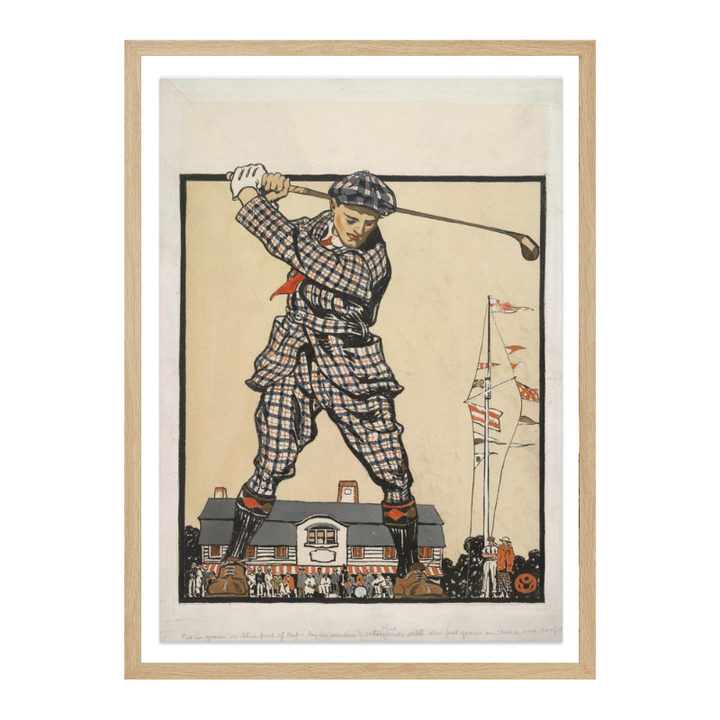 Man Swinging Golf Club Art Print