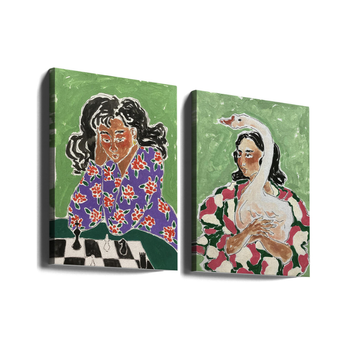 Set de cuadros "Green Thoughts"