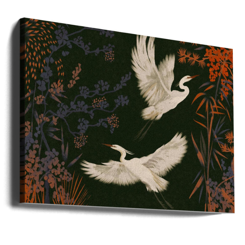 Cuadro "Elegant Egrets Flight"