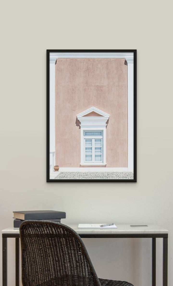 Pink Wall And A Pediment Art Print