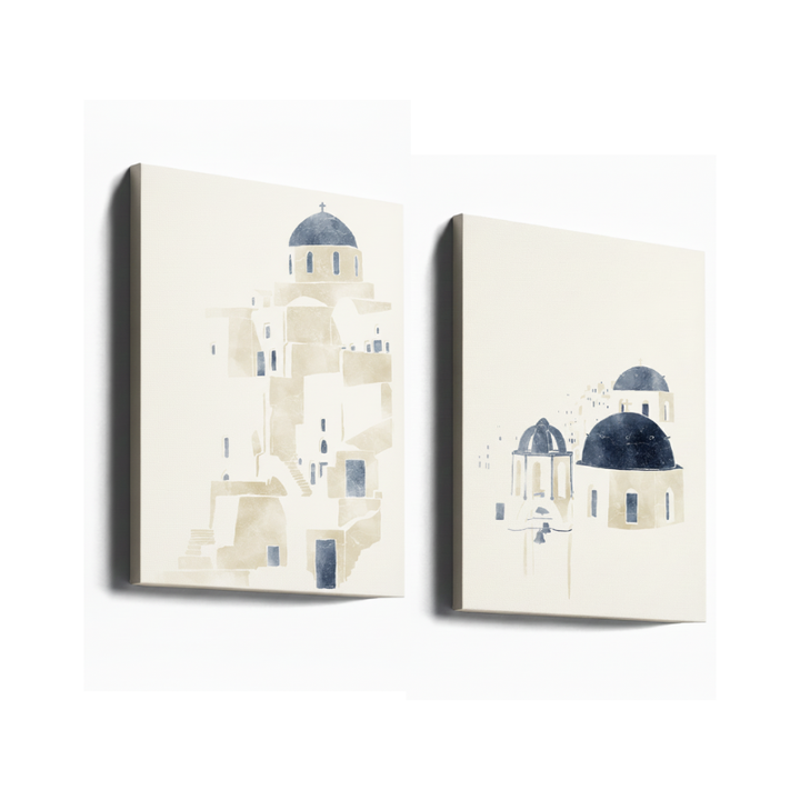 Set de cuadros "Santorini"