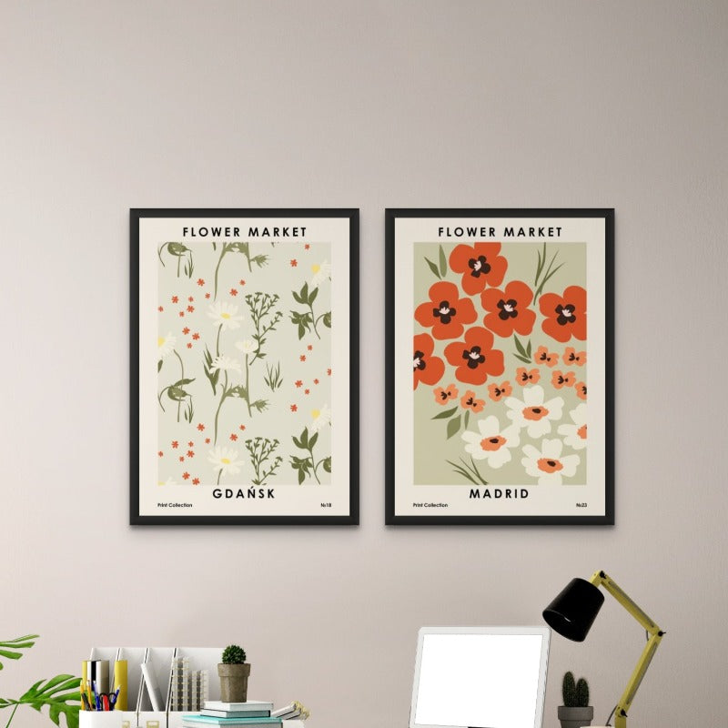 Flower Market Madrid Art Print