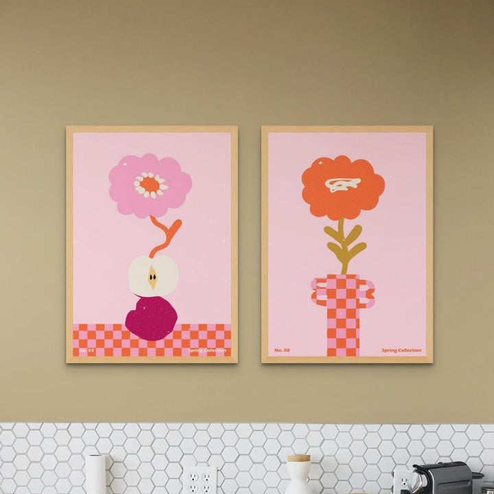 Set "Spring Flower #03" + "Spring Flower #08" Art Prints