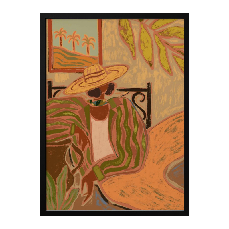 Lady in Stripe Art Print