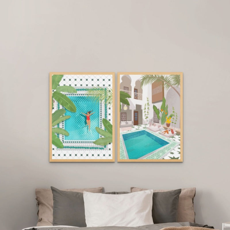 Riad Pool Art Print